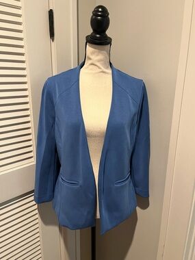 Skies Are Blue Open-Front Cornflower Blue Blazer